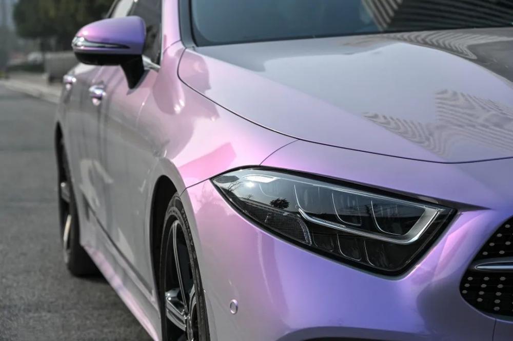 Phantom Grey Charm Purple Car Vinyl Wrap