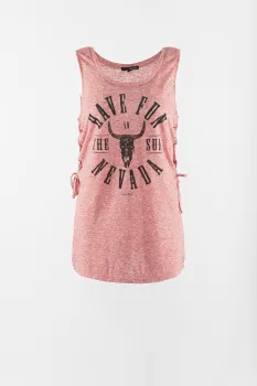 Single jersey sleeveless T shirt