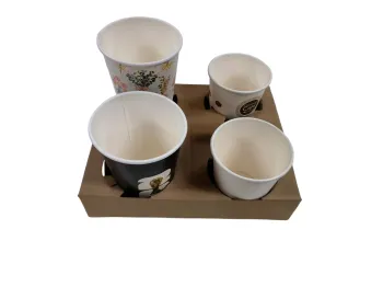 paper cup holder with 4 cups