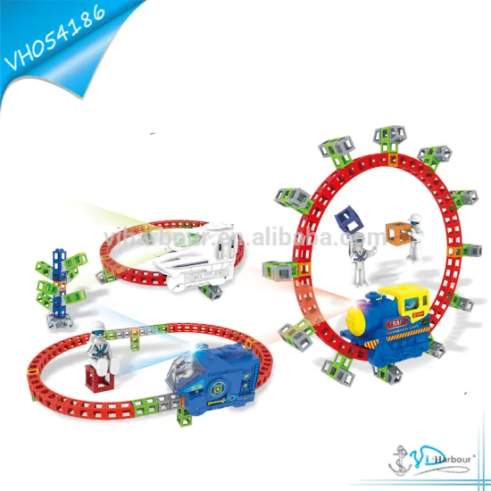 Battery Operated Model Plastic Puzzle Funny Train Set
