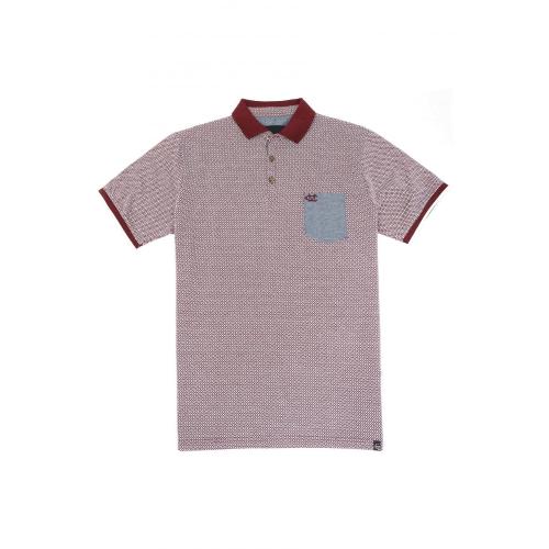 Polo de cuello de costilla de moda para hombres