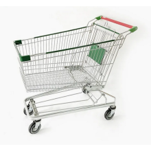 German Supermarket Zinc Finish Metal Shopping Trolley