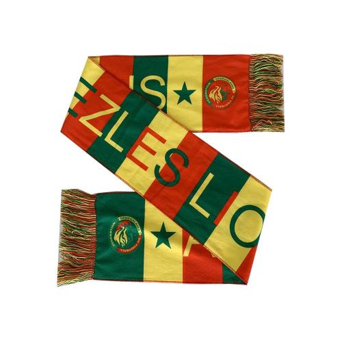 custom logo printed sport scarfs football scarf