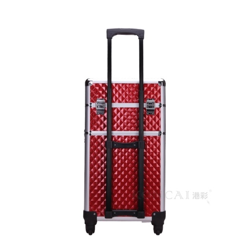Red professional makeup artist carrying case