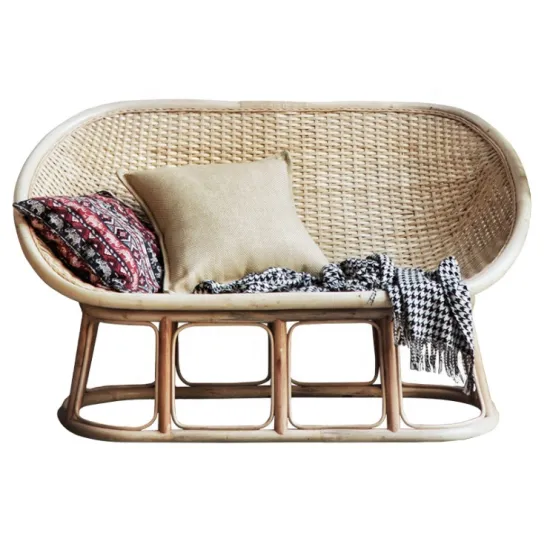 Contemporary Outdoor Garden Natural Rattan Wicker Sofa Set