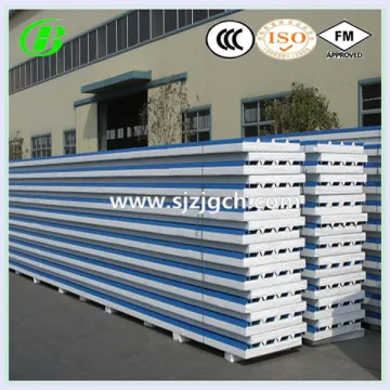 Blue color coated prepainted corrugate polyurethane(EPS) roof sandwich panels
