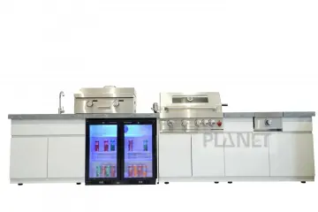 White Color Large Outdoor Stainless Steel Kitchen Cabinets