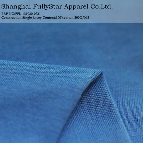 100 cotton fabric knitted jersey