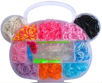 1000 pcs fun rubber loom bands box set make rubber band dIY loom charms bracelet