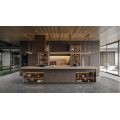 Conjunto de cozinha aberta de ponta residencial
