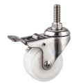 Light Duty Brake Threaded Stem Stainless Steel Casters