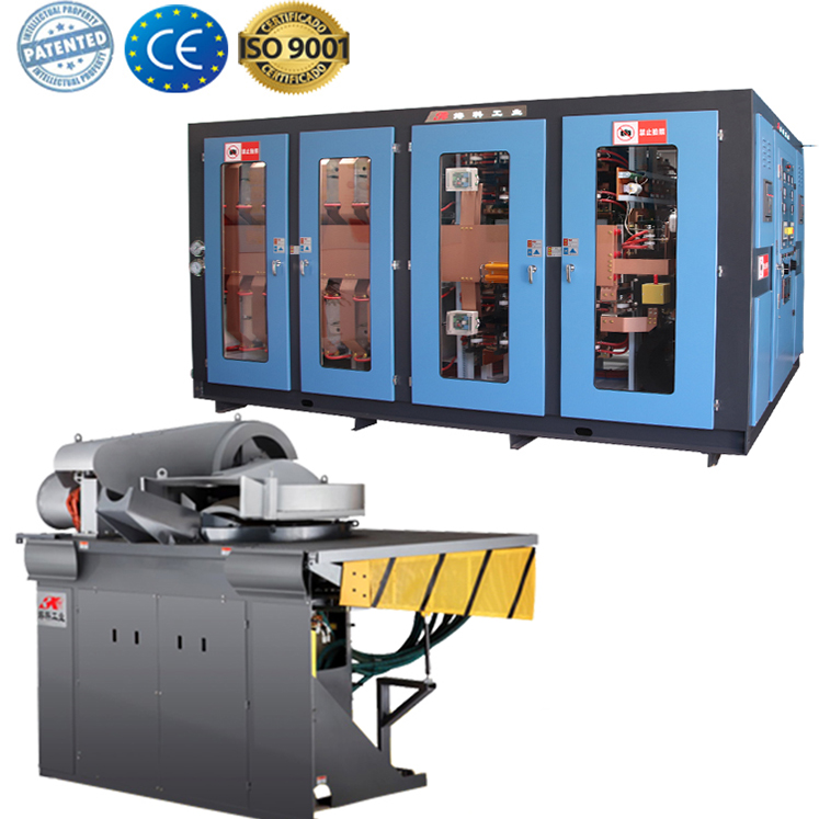 Medium frequency electric induction melting gold machine