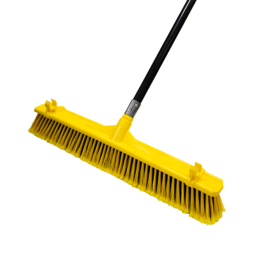 Heavy Duty Push Broom with Rough Bristles for Warehouse and Industrial Use