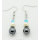 Hematite crystal earring