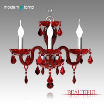 2013 DIY red crystal chandelier lighting