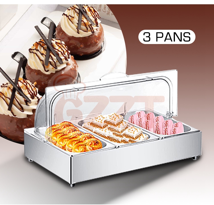 Stainless Steel Buffet Display Case For Restaurant Food Service, High ...