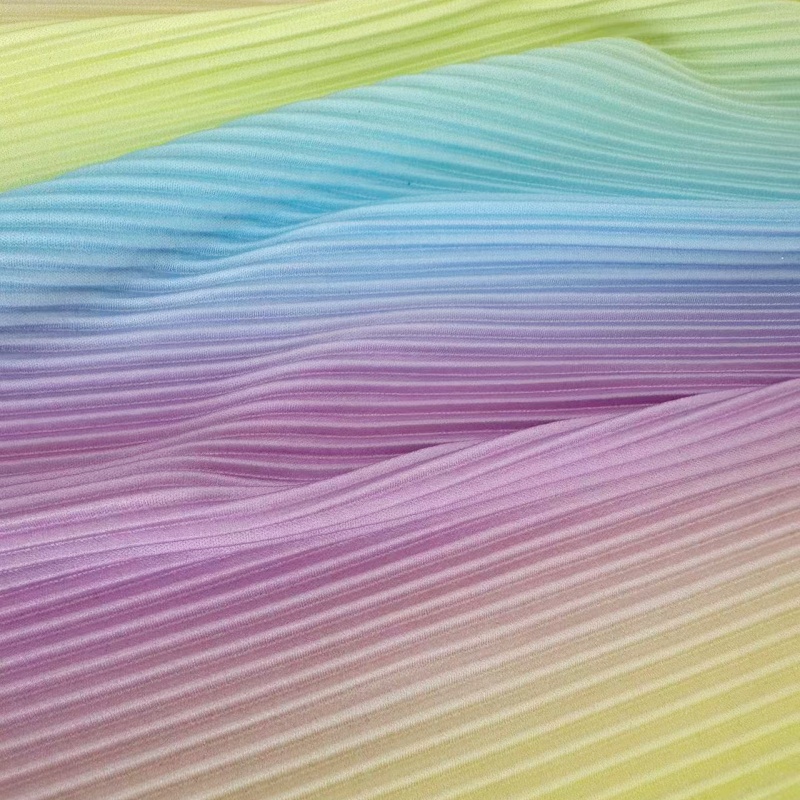 printed and pleated interlock