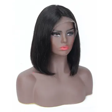 Cambodian Virgin Hair Human Cuticle Aligned Lace Front Wigs Short Bob Style Straight Wave Unprocessed 10A Remy Human Lace Wig