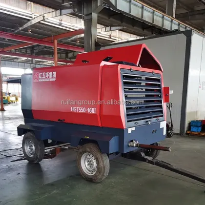 Hongwuhuan Mining Compressor HGT550-16C 16 bar Portable Diesel Screw Air Compressor