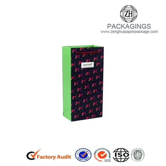 High quality paper shopping bags for bottle