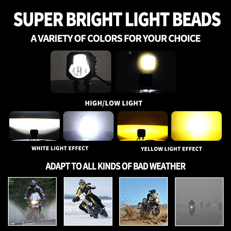 motorcycle fog lights yellow