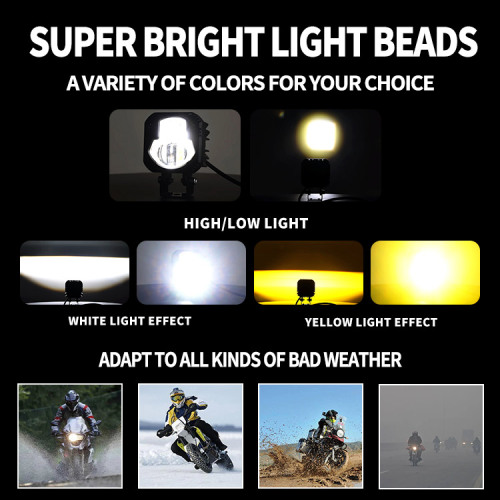 Double Led Square Motorcycle Fog Lights