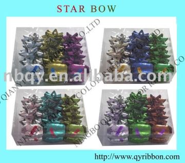 star bows and curling ribbon eggs.