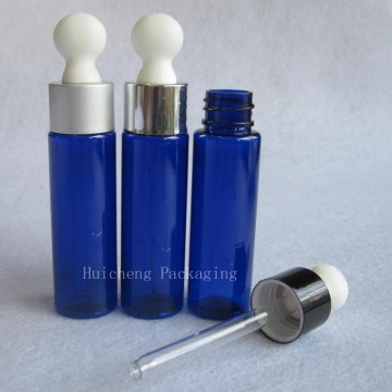 1 oz blue plastic dropper bottle 30ml