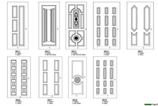 Natural Veneered Moulded Door Skin (JL-005)