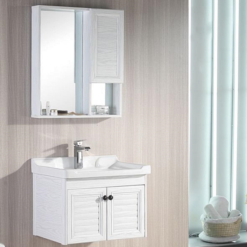 Nuevo diseño de armario de baño blanco con puertas