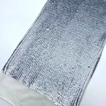 Knit Korean Velvet Sequin Embroidery Fabric