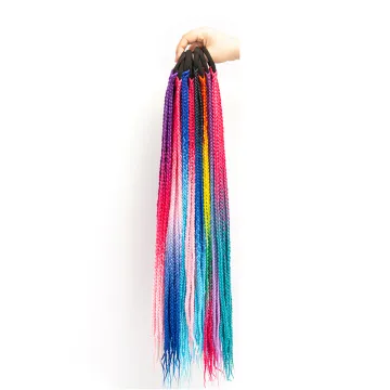 Fashion Girls Hair Accessories Ombre Wig Ponytail Hair Ring Twist Braid Rope Extension With Elastic Hair Rope Rubber Bands
