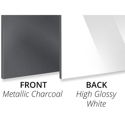 Arkusz ACP o grubości 3 mm w kolorze grafitowym/białym połysku