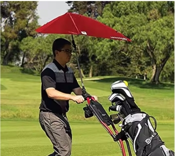 sport brella versa brella SPF 50+ Adjustable Umbrella with Universal Clamp for Chair, Stroller, Wheelchair, Golf Cart