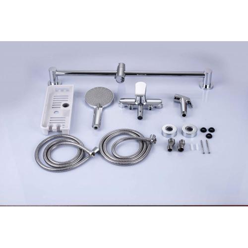 Brass Slide Bar 3-Function Shower Set