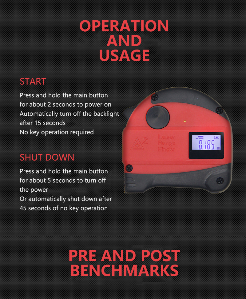 Digital Laser Measuring Tape 30m 8