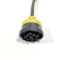 Cavo adattatore diagnostico CAT9 OBDII da 16 pin femmina a CUMMINS 9 pin maschio, anello connettore nero