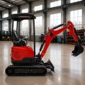 2Ton Red Canopy Mini Excavator Auger Trench