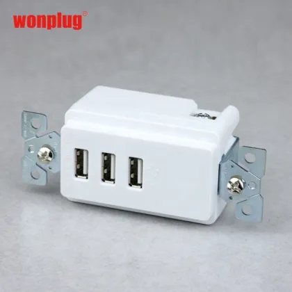 Wonplug OEM ODM Custom Cooper Wiring Devices 20 Amp White Decorator GFCI Outlet with USB