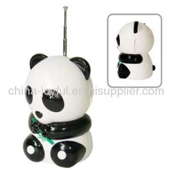 Cartoon Radio In Panda Design 