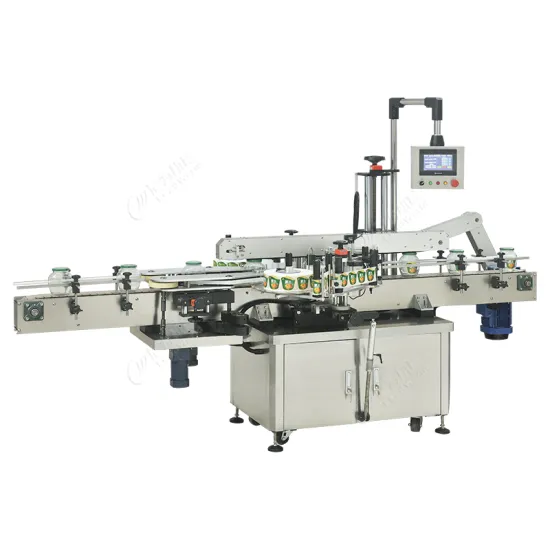 Double Sided Label Applicator for Drink Water Bottle & Corner Wrap Labeling Machine