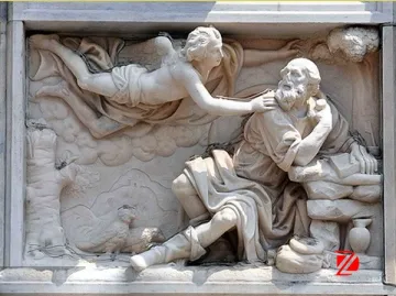Stone relief nude sculpture