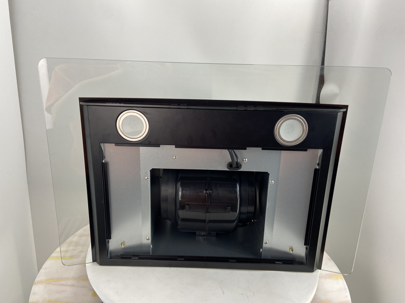 Black Painting 3 Speeds Electric Touch  Control Cooker Hood Wall Mounted Smoke Grease Extractors Cooker Hoods