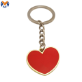 Metal Craft Heart Senamel Painted Logo Keychain