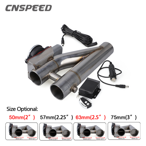 2"/2.5'' /3.0'' Stainless Steel Headers Y Pipe Double Electric Exhaust Cutout Dual Valve With Remote Control Cut Out Kit