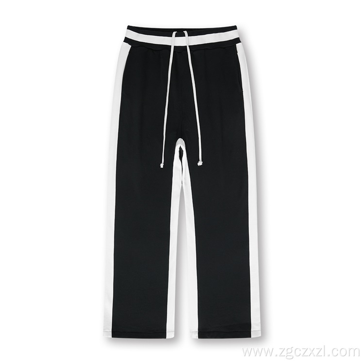 New Color Contrast Straight Pants Loose Sweatpants