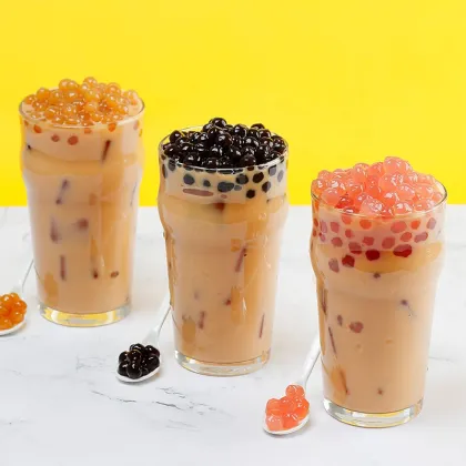 500g High Quality Bubble Tea Ingredients: Quick Cooking Colored Tapioca Pearls