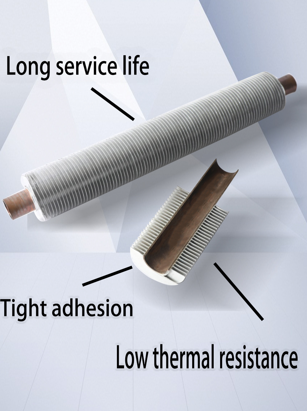 Extruded finned tube