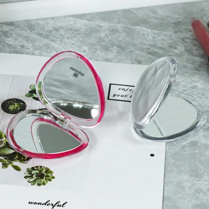Portable Small Mirror HandHeld Heart Mirror Pocket Mirror