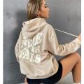 Kvinnors brev grafiktryck hoodie tröja